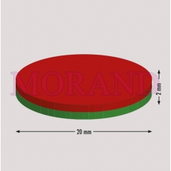 Magnes samoprzylepny neodym 20 x 2