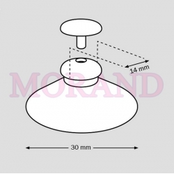 Przyssawka z pinezka fi30