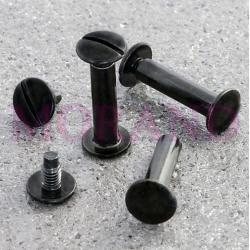 Śruba introligatorska metal czarna 25mm