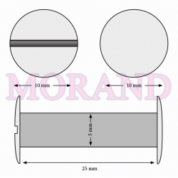 Śruba introligatorska metal czarna 25mm