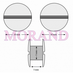 Śruba introligatorska metal srebrna 5mm