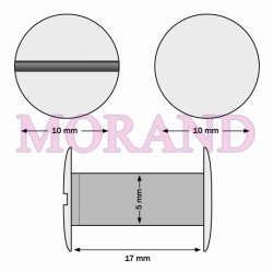 Śruba introligatorska metal srebrna 17mm