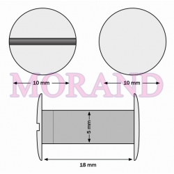 Śruba introligatorska metal srebrna 18mm