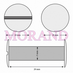 Śruba introligatorska metal srebrna 20mm