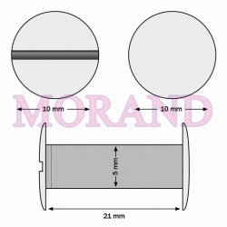 Śruba introligatorska metal srebrna 21mm