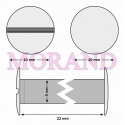 Śruba introligatorska metal srebrna 22mm