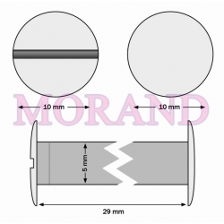 Śruba introligatorska metal srebrna 29mm