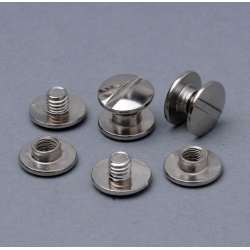 Śruba introligatorska metal srebrna 2mm