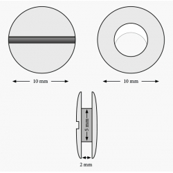 Śruba introligatorska metal złota 2mm