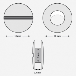 Śruba introligatorska metal srebrna 3,5mm