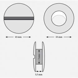 Śruba introligatorska metal złota 3,5mm