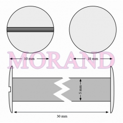 Śruba introligatorska metal srebrna 30mm
