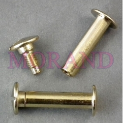 Śruba introligatorska metal złota 37mm