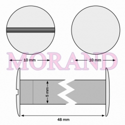 Śruba introligatorska metal srebrna 48mm