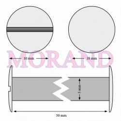Śruba introligatorska metal srebrna 50mm