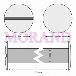 Śruba introligatorska metal złota 55mm