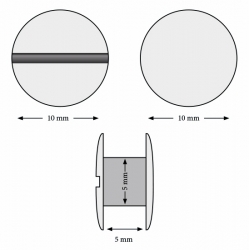 Śruba introligatorska metal srebrna 5mm