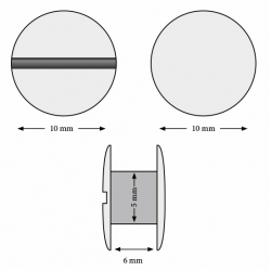 Śruba introligatorska metal srebrna 6mm