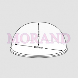 Bumpon stopki silikonowe 16,0 mm, wys 7,9 mm arkusz