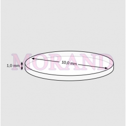 Bumpon stopki silikonowe 10,0 mm, wys 1,0 mm arkusz