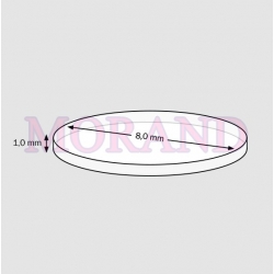 Bumpon stopki silikonowe 8,0 mm, wys 1,0 mm arkusz