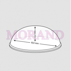 Bumpon stopki silikonowe 8,0 mm, wys 2,2 mm arkusz