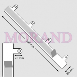 Łącznik 4 oczka samoprzylepny 280x25mm