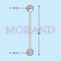 Wobbler aluminiowy, kiwak biały powlekany 160x18 mm