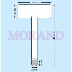 Wobbler foliowy do listwy cenowej P 140 mm