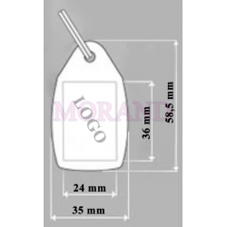 Brelok akrylowy trójkątny Z WKŁADKĄ 35x58,5  WP5W