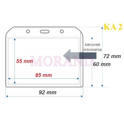 Identyfikator kieszonka etui 92x72 KA2