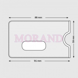 Etui, holder na karte platnicza okienko przezroczyste 59x91/88