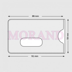 Etui, holder na karte platnicza okienko RFID 59x91/88