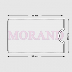 Etui, holder na karte platnicza przezroczyste 59x91/88