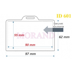 Identyfikator kieszonka etui 97x62  601