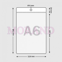 Identyfikator kieszonka etui A6 115x181
