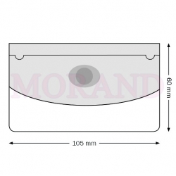 Kieszeń na wizytówkl Z KLAPKĄ POZIOMA 105x60 mm