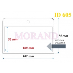 Identyfikator kieszonka etui 107x74  605