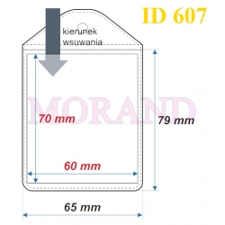Identyfikator kieszonka etui 65x79  607