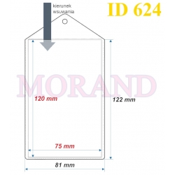 Identyfikator kieszonka etui 81x122  624