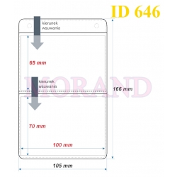 Identyfikator kieszonka etui 105x166  646