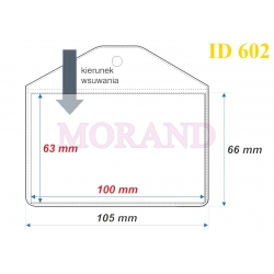 Identyfikator kieszonka etui 105x66  602