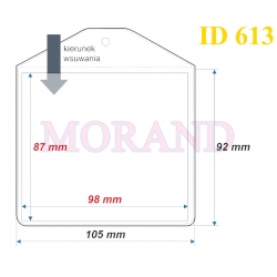 Identyfikator kieszonka etui 105x92  613