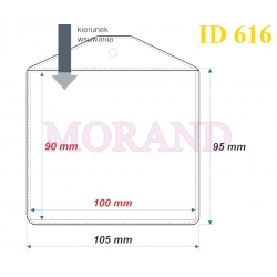 Identyfikator kieszonka etui 105x95  616