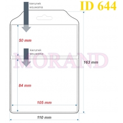 Identyfikator kieszonka etui 110x163  644