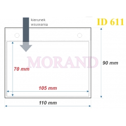 Identyfikator kieszonka etui 110x90  611