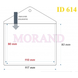 Identyfikator kieszonka etui 117x93  614