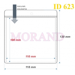 Identyfikator kieszonka etui 118x120  623