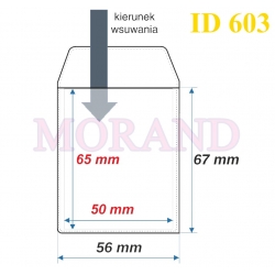 Identyfikator kieszonka etui 56x67  603
