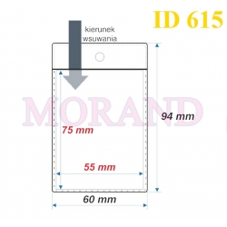 Identyfikator kieszonka etui 60x94  615